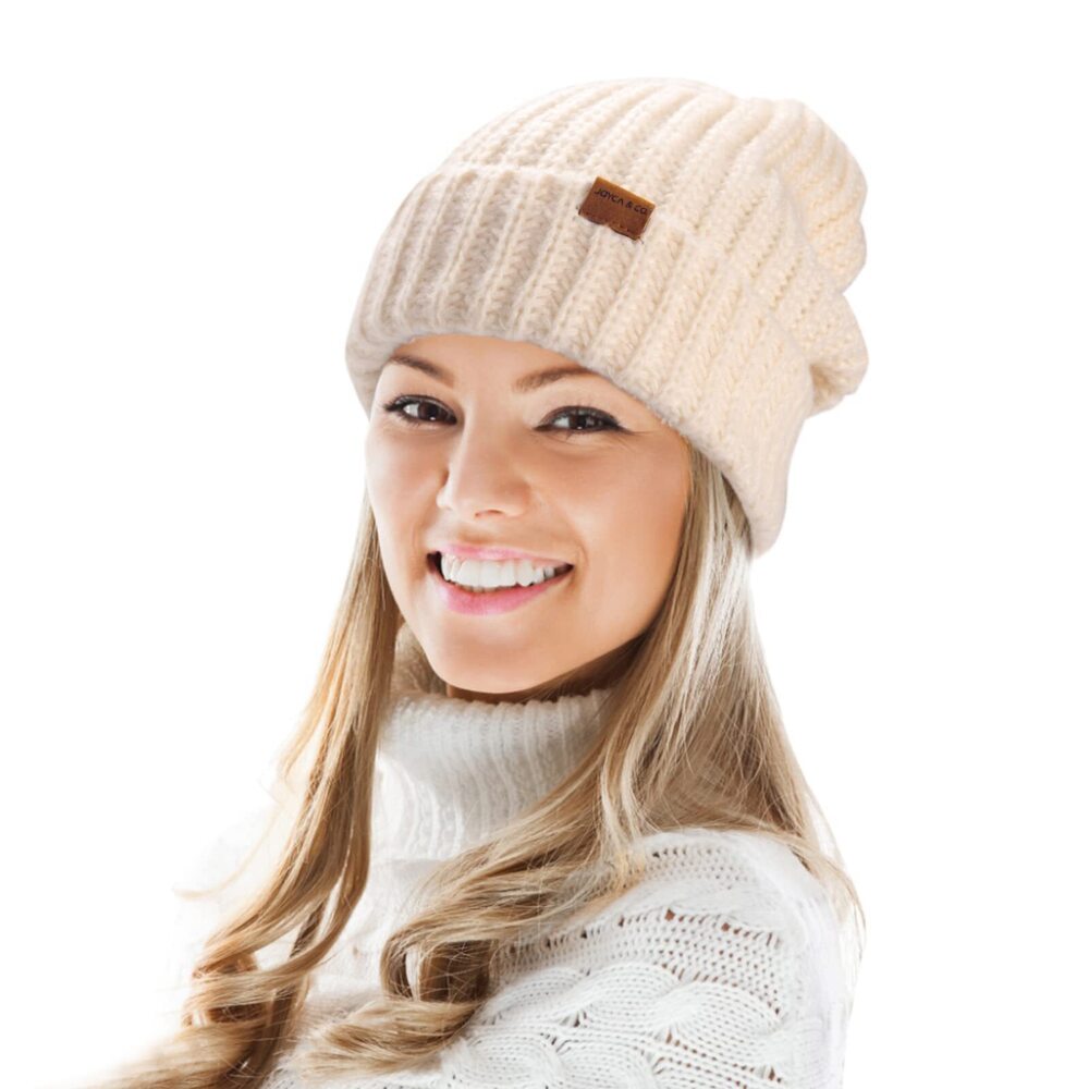 1080 Slouchy Beanie and , Warm Breathable Knitted Winter Hat, Stylish